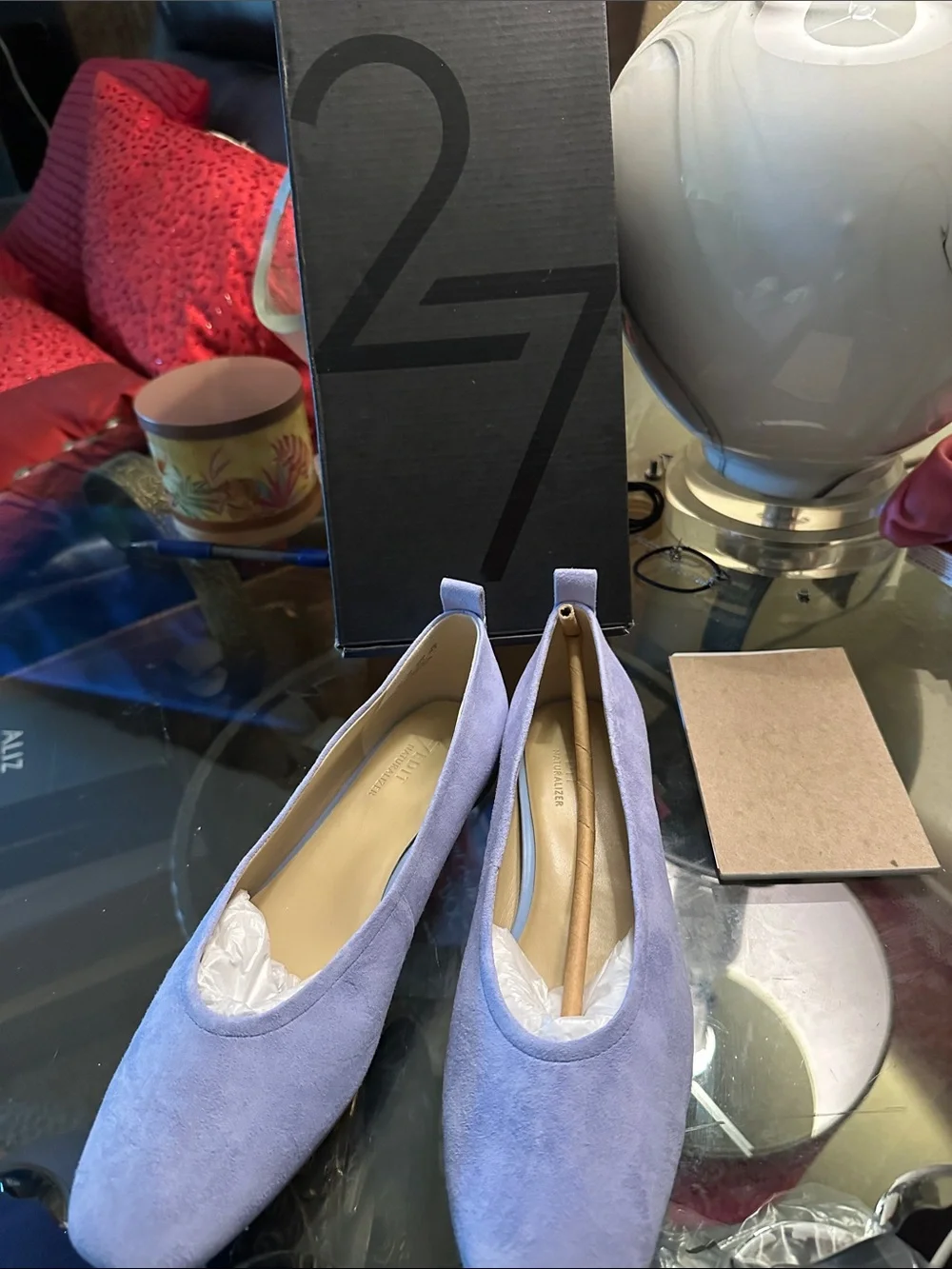 27 EDIT Lavender Suede Ballet Flats
